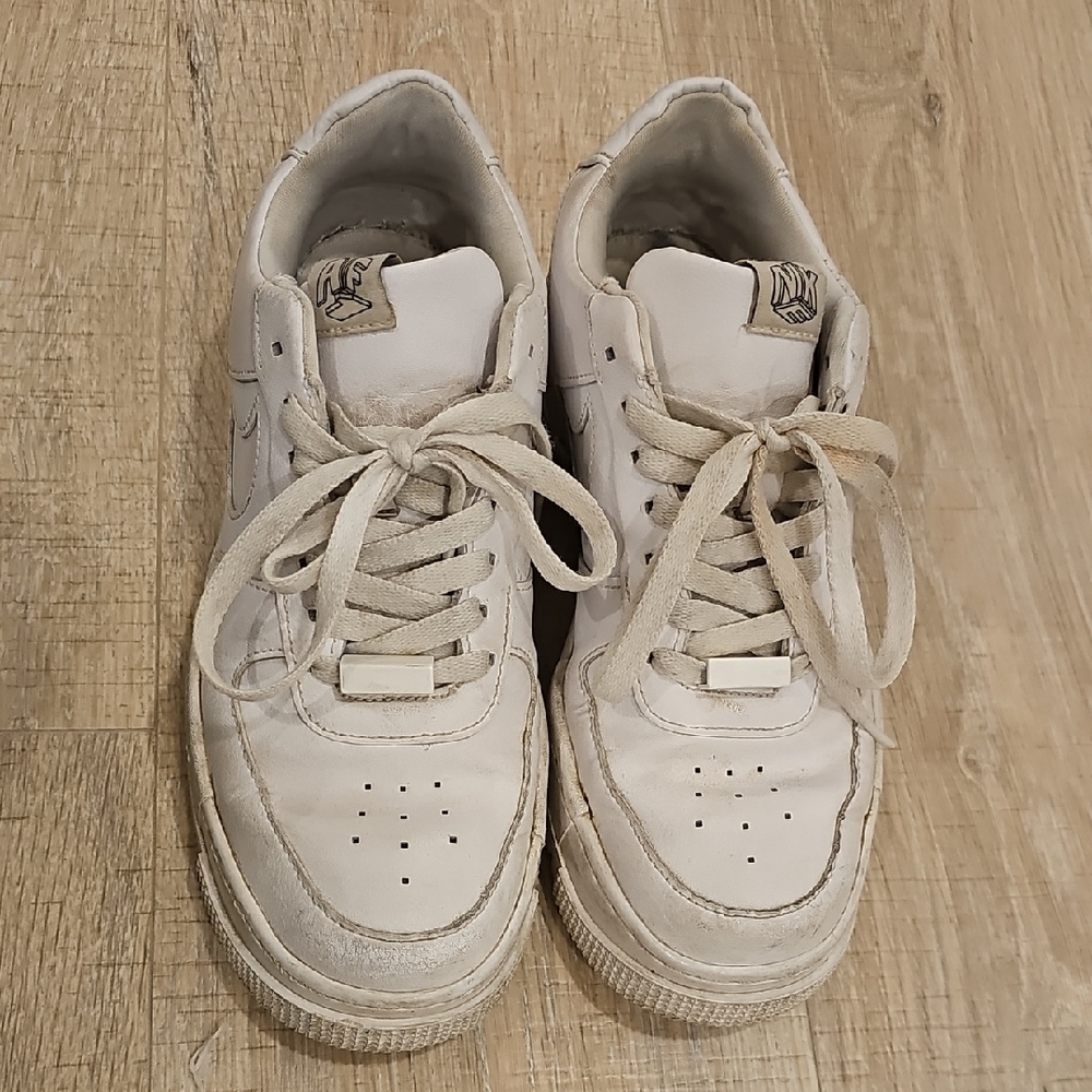 Nike White Pixel Airforce 1s